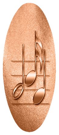 Music Notes Copper